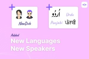 New Languages and Speakers added to Dubverse