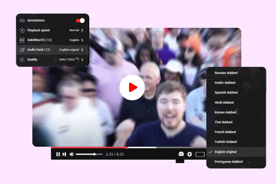 YouTube launches multi-language audio support feature