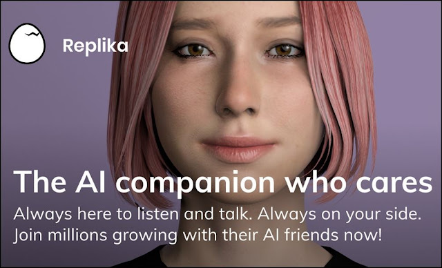 replika.ai enables users to chat with an AI bot and offers human-like conversation experience