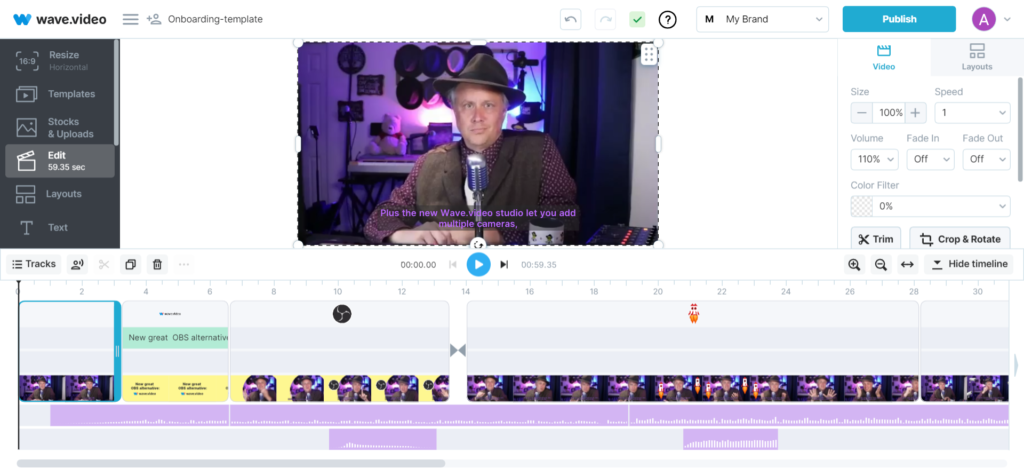 Wave.video helps you create, edit, and host videos with unparalleled simplicity. 