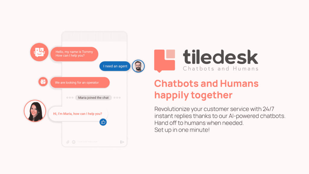 TileDesk is an AI powered chatbot to revolutionize customer service with instant replies.