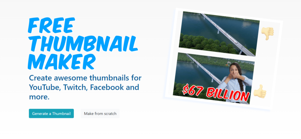 Thumbnail.Ai Makes Thumbnails for Youtube 
