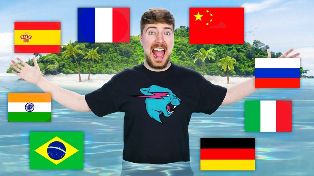 Mr Beast multilanguage videos