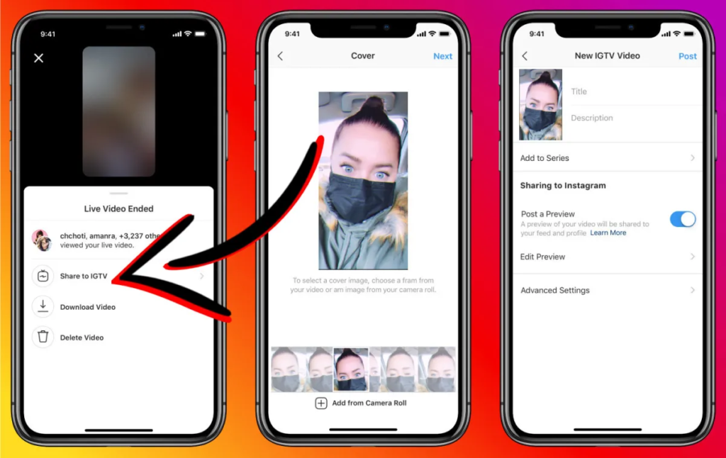 how to share IGTV video on instagram