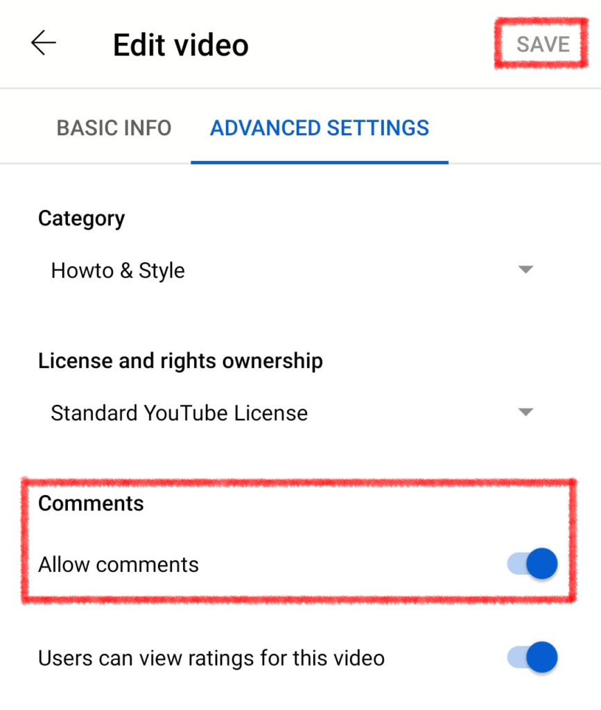 how to disable youtube comment