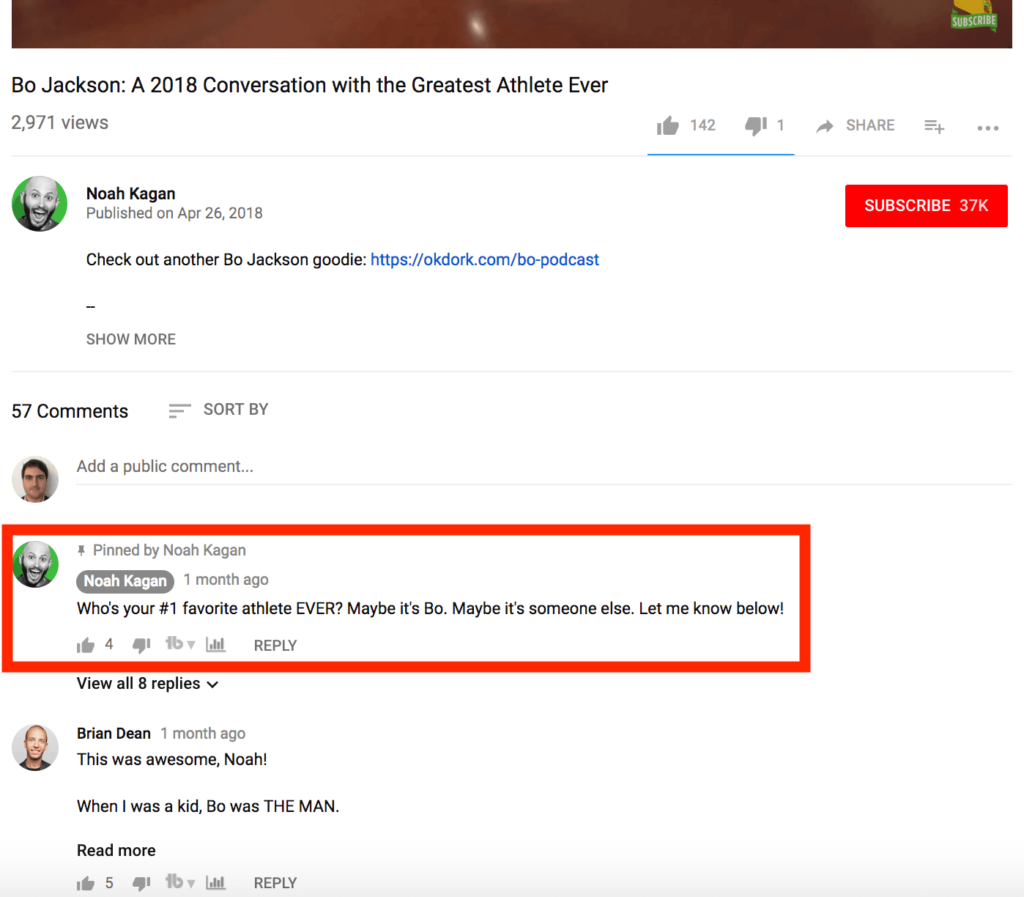 youtube comments and interaction with the audience to gain more views