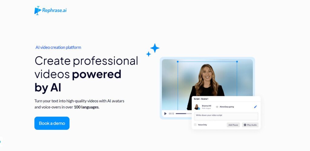 Equipped with AI avatars and voice-overs in over a hundred different languages, Rephrase allows you to generate engaging videos in three simple steps. Rephrase lets you replace PPTs with high-quality videos to elevate customer experience and improve sales training via efficient video production.