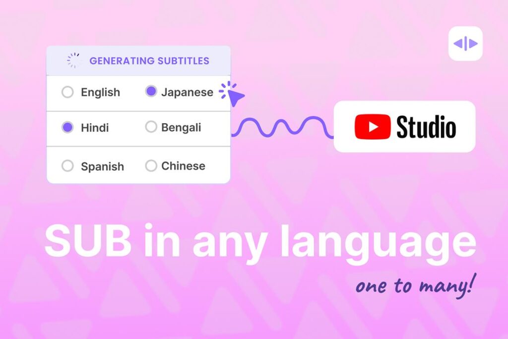 Dubverse's AI subtitles tool provides an intuitive interface for effortless subtitling, employing cutting-edge speech recognition and machine translation for 98% accurate subtitles in multiple languages. 

Dubverse also supports a wide range of languages, 30+ Global and Indian languages to be exact, which makes it easier for users to produce multilingual content and facilitate global reach. Further, Dubverse has an integrated DIY studio where you can easily review,edit and make changes to your subtitles, ensuring high-quality content creation. The studio is integrated with YouTube so that everytime you wish to upload on the platform you can simply sync your channel with Dubverse and select videos from there. With the YouTube Studio button, you can also directly go to YouTube Studio and upload your subtitles.