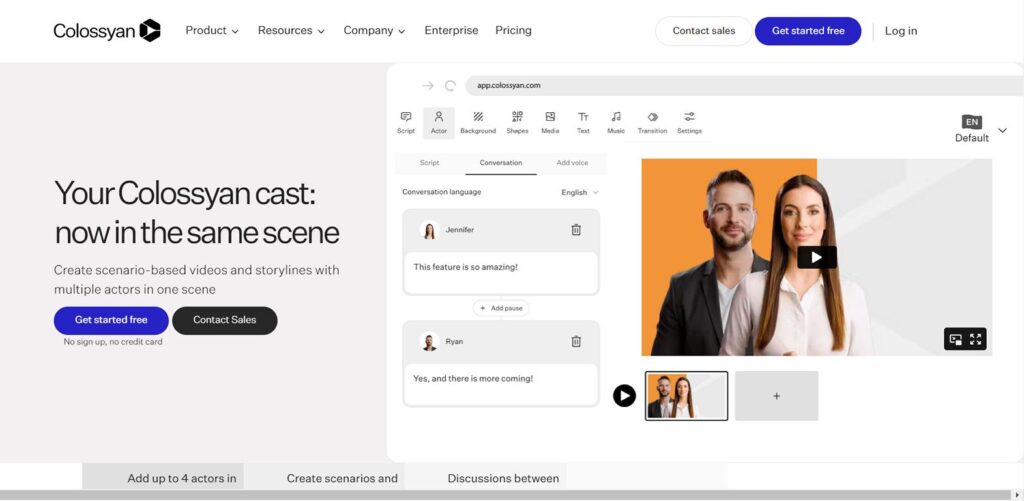 An AI-video platform for workplace learning, Colossyan allows you to turn your PDFs and PPTs into videos, with templates optimized for an engaging learners' experience. With Colossyan, you can choose from a diverse array of AI avatars or create a custom one in a matter of minutes.