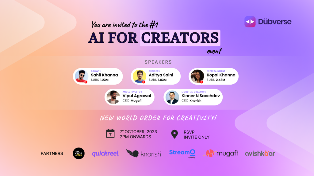 AI for Creators 2023 | Offline Event